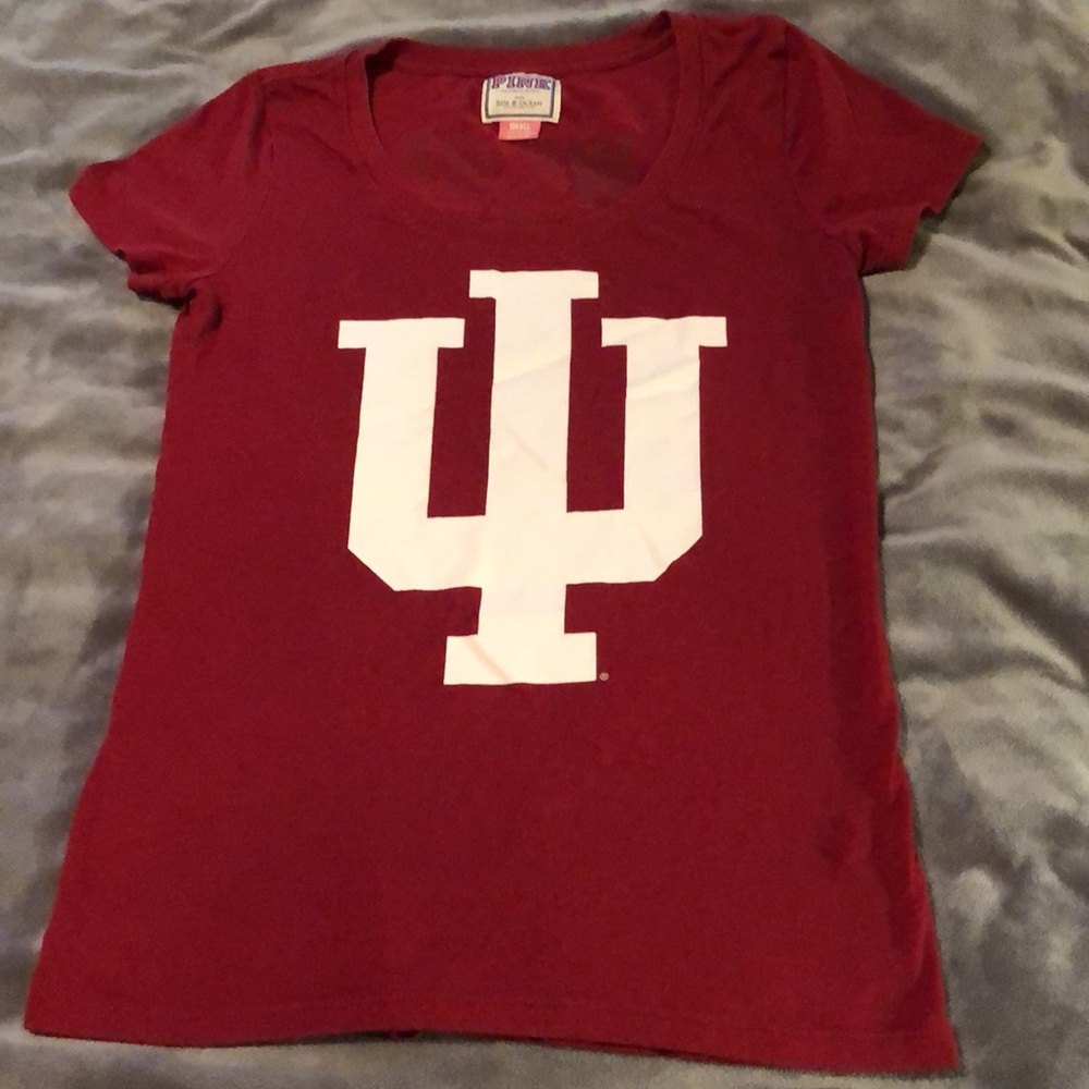 🌹 PINK VS college IU Hoosiers Small comfy tee